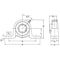 Ami Bearings SINGLE ROW BALL BEARING - 1-5/16 IN. NARROW SET SCREW MALLEABLE PILLOW BLOCK BPW207-21 - alternate 2